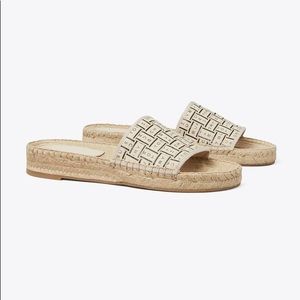 Tory Burch Ribbon Espadrille Slide Herringbone